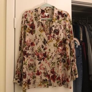 J Jill print blouse